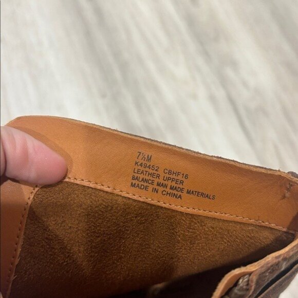 Korks Ease Brown Leather clog Ankle Boots size 7.5 - Picture 3 of 8